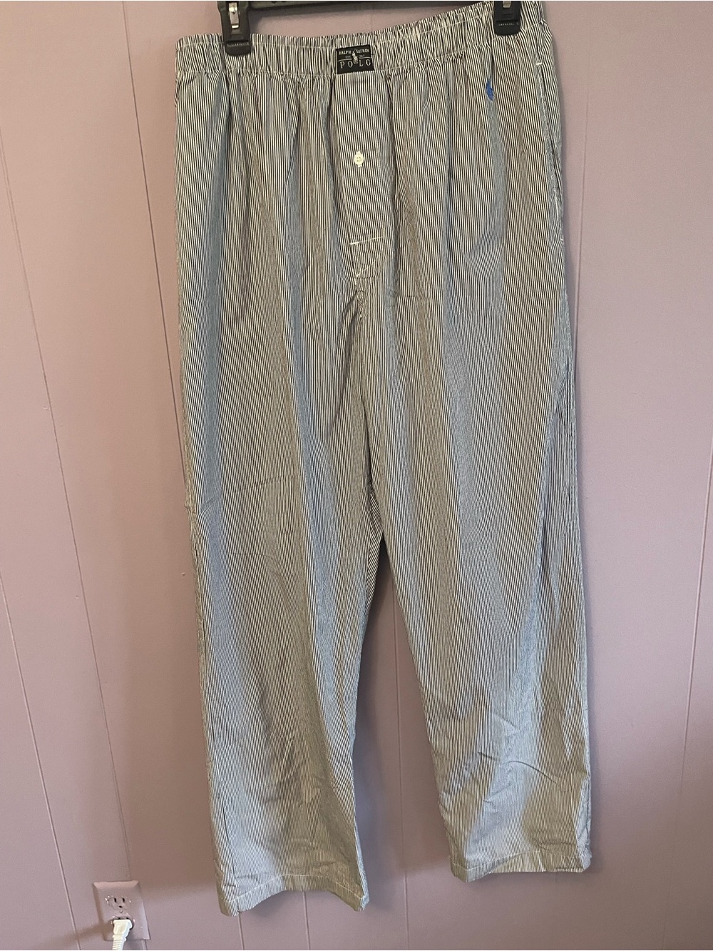 Polo by Ralph Lauren Blue-Gray Pinstripe Lounge Pants